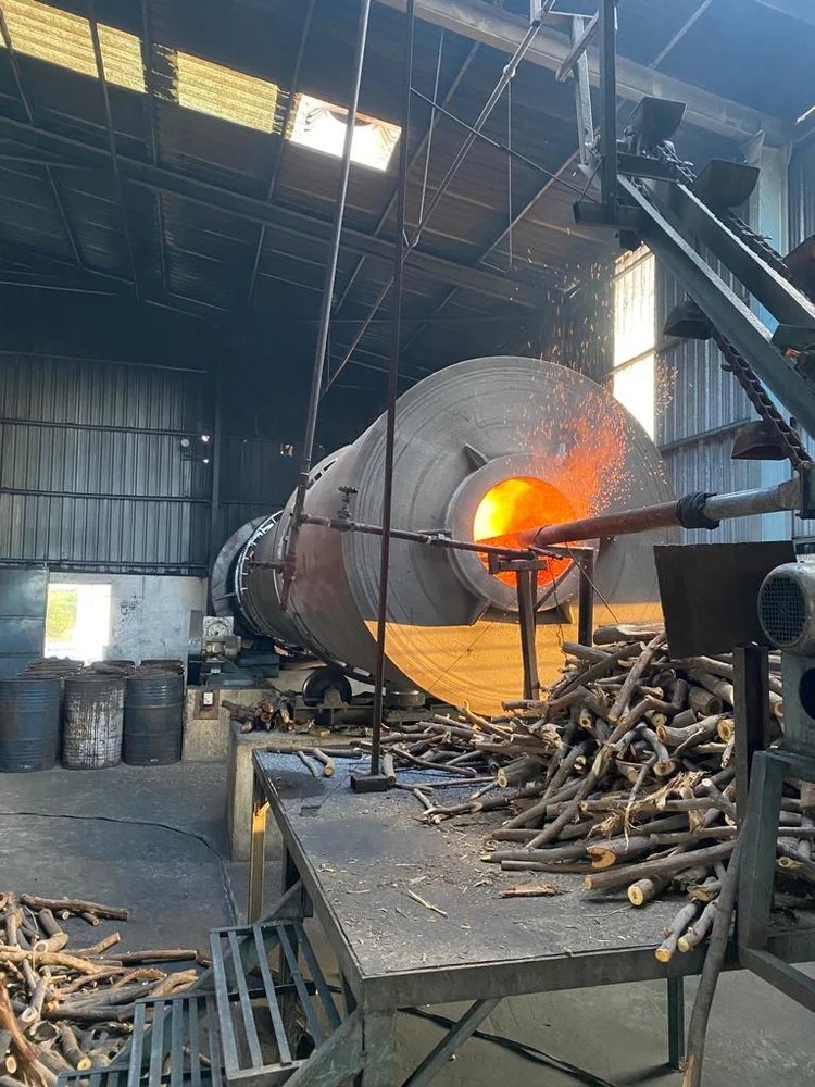Shree Ashapura Carbon Rotary Kiln Thermal Activation Furnace in Anjar, Kutch